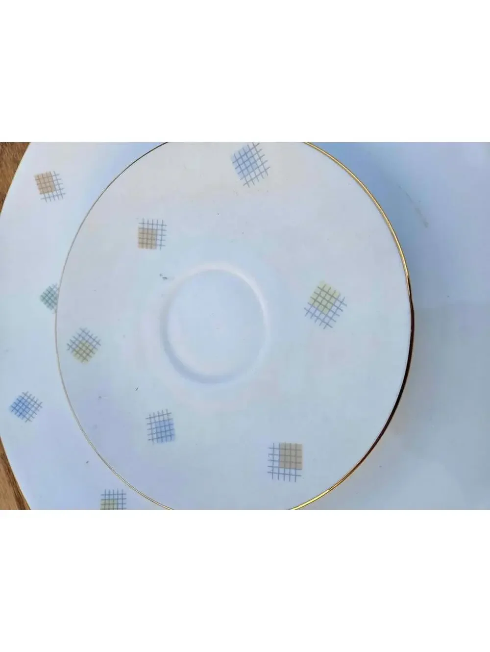 Vintage Seltmann Weiden Liane 3pc Place Setting | Pastel Geometric Bavaria China